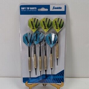Franklin Sports Soft Tip Darts 18 Gram Weight 6 Pack Dart Set